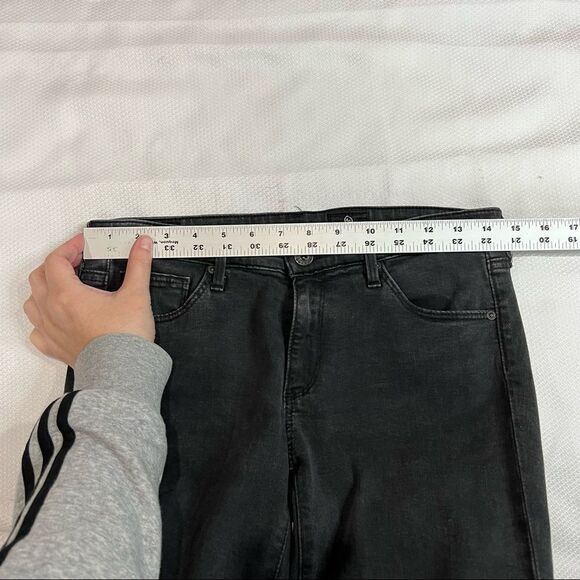 Ag Adriano Goldschmied Black The Legging Ankle Super Skinny Raw Hem Jeans - Picture 3 of 7